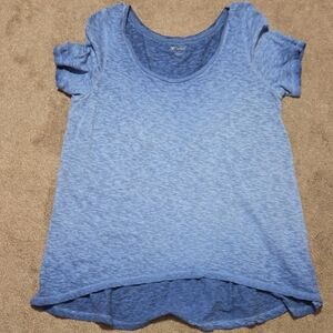 New Directions Light Blue Short Sleeve Top
